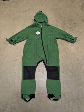 Cuddle Club Green Kids Boys 5T Waterproof Hooded Suit Dinosaur